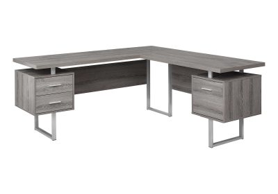 COMPUTER DESK - 70"L / DARK TAUPE LEFT OR RIGHT FACING