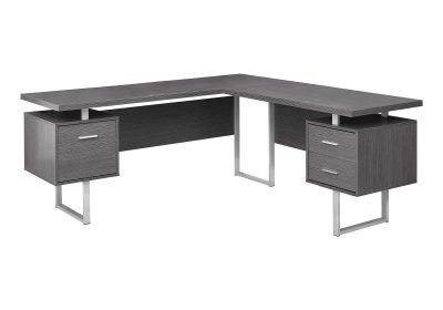 COMPUTER DESK - 70"L / GREY LEFT OR RIGHT FACING