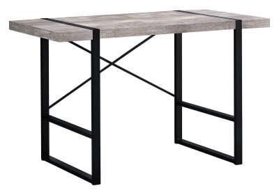 COMPUTER DESK - 48"L / TAUPE RECLAIMED WOOD / BLACK METAL