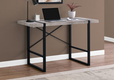 COMPUTER DESK - 48"L / TAUPE RECLAIMED WOOD / BLACK METAL