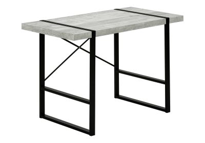 COMPUTER DESK - 48"L / GREY RECLAIMED WOOD / BLACK METAL