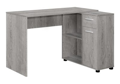 COMPUTER DESK - 46"L / INDUSTRIAL GREY / STORAGE CABINET