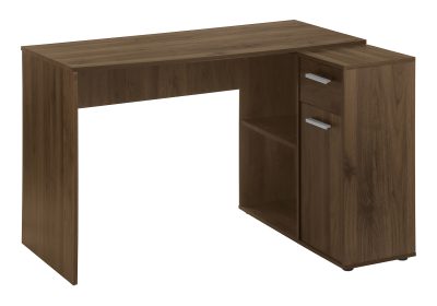 COMPUTER DESK - 46"L / DARK WALNUT / STORAGE CABINET
