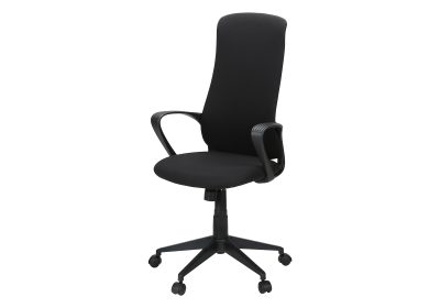 OFFICE CHAIR - BLACK / BLACK FABRIC / HIGH BACK EXECUTIVE