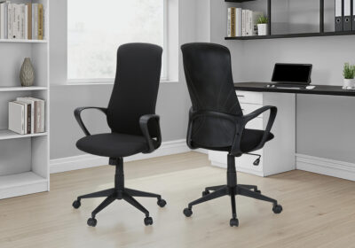 OFFICE CHAIR - BLACK / BLACK FABRIC / HIGH BACK EXECUTIVE