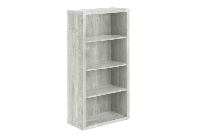 BOOKCASE - 48"H / GREY RECLAIMED WOOD-LOOK / ADJ. SHELVES