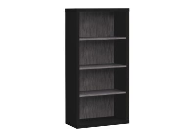 BOOKCASE - 48"H / BLACK / GREY WITH ADJUSTABLE SHELVES