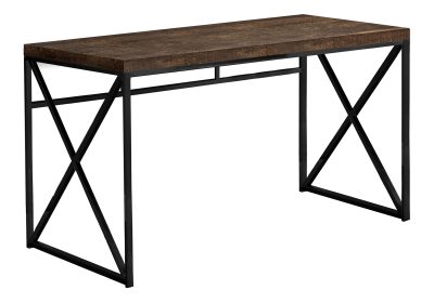 COMPUTER DESK - 48"L / BROWN RECLAIMED WOOD / BLACK METAL