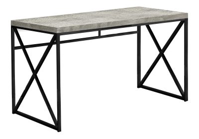 COMPUTER DESK - 48"L / GREY RECLAIMED WOOD / BLACK METAL