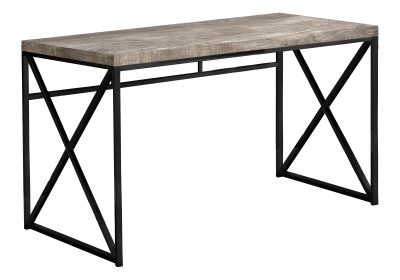 COMPUTER DESK - 48"L / TAUPE RECLAIMED WOOD / BLACK METAL