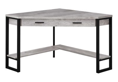 COMPUTER DESK - 42"L / GREY RECLAIMED WOOD CORNER
