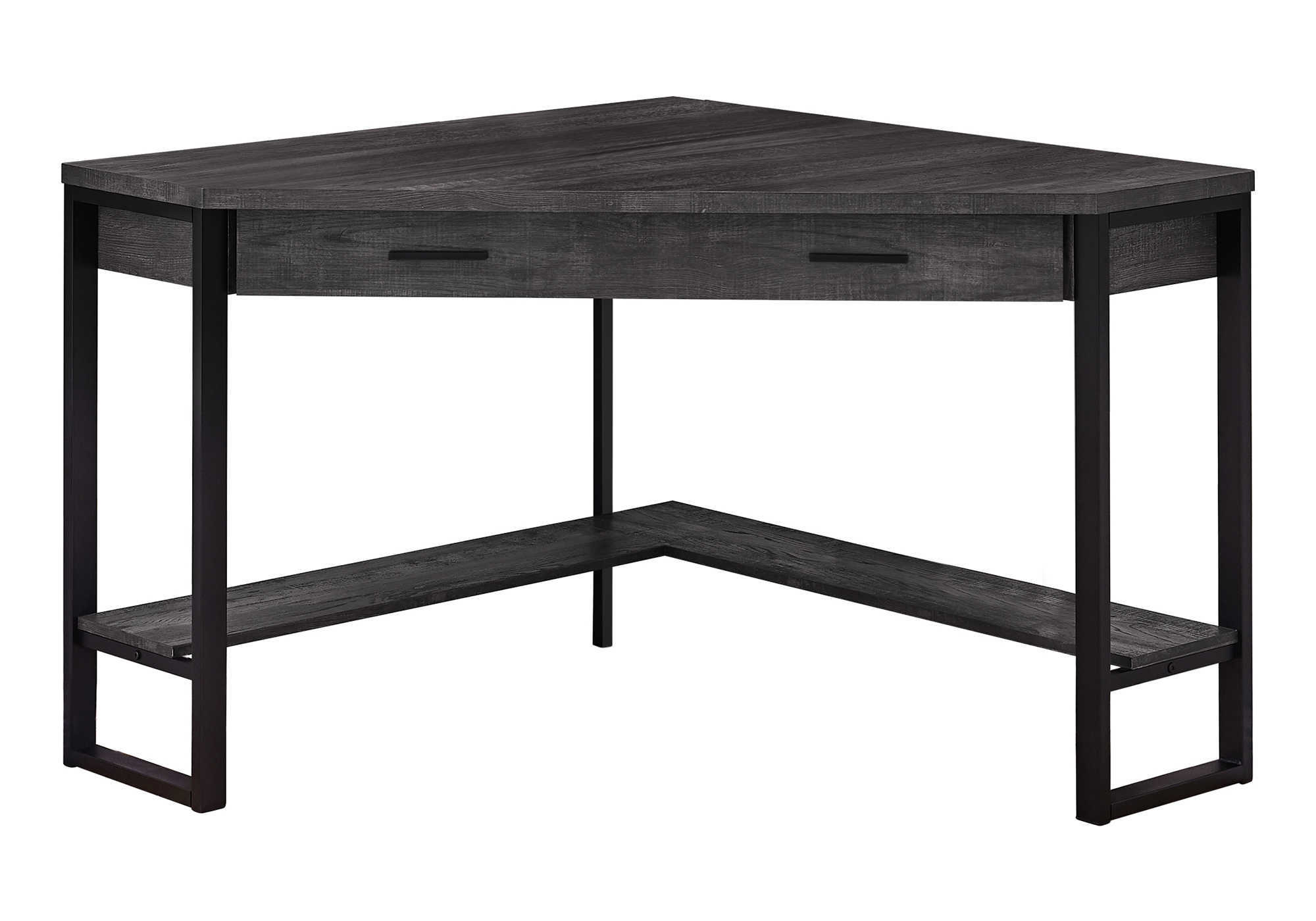 COMPUTER DESK - 42"L / BLACK RECLAIMED WOOD CORNER - Image 2