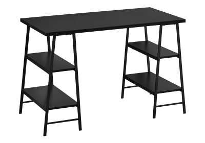 COMPUTER DESK - 48"L / BLACK / BLACK METAL