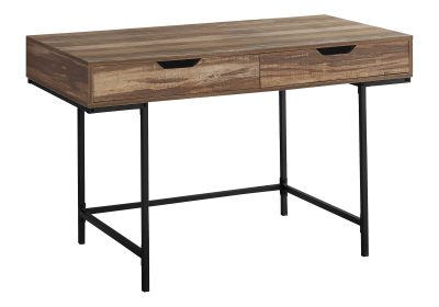 COMPUTER DESK - 48"L / BROWN RECLAIMED WOOD / BLACK METAL
