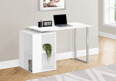 COMPUTER DESK - 55"L / WHITE LEFT OR RIGHT FACING