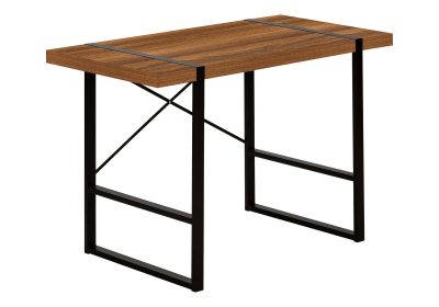 COMPUTER DESK - 48"L / WALNUT / BLACK METAL