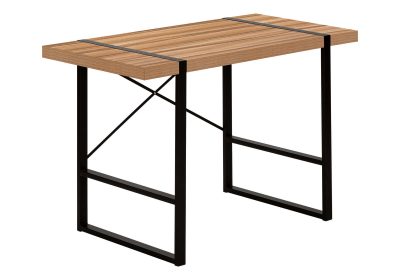 COMPUTER DESK - 48"L / LIGHT RECLAIMED WOOD / BLACK METAL