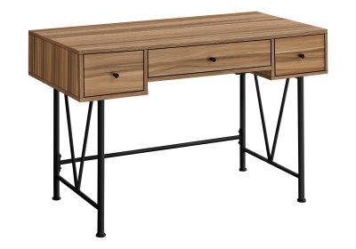 COMPUTER DESK - 48"L / LIGHT RECLAIMED WOOD / BLACK METAL