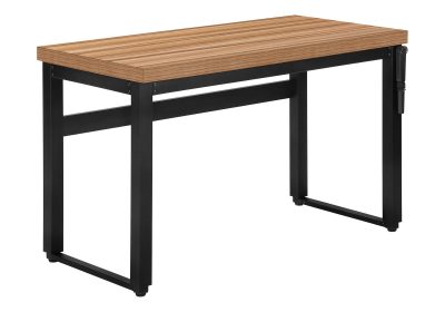 COMPUTER DESK - 48"L / RECLAIMED WOOD / ADJ.HEIGHT/ BLACK