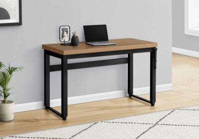 COMPUTER DESK - 48"L / RECLAIMED WOOD / ADJ.HEIGHT/ BLACK
