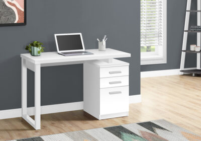 COMPUTER DESK - 48"L / WHITE LEFT OR RIGHT FACING