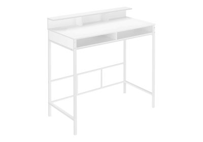 COMPUTER DESK - 48"L / WHITE / WHITE STANDING HEIGHT
