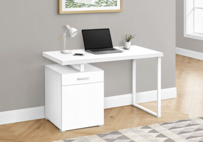 COMPUTER DESK - 48"L / WHITE LEFT OR RIGHT FACING