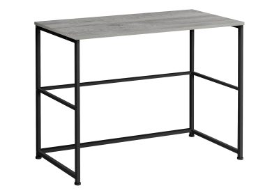 COMPUTER DESK - 40"L / GREY / BLACK METAL