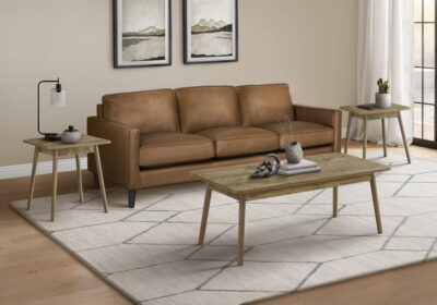 TABLE SET - 3PCS SET / LIGHT BROWN