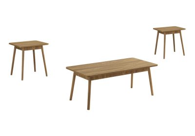 TABLE SET - 3PCS SET / LIGHT WALNUT