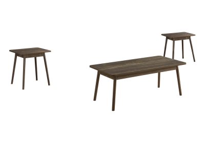 TABLE SET - 3PCS SET / DARK BROWN