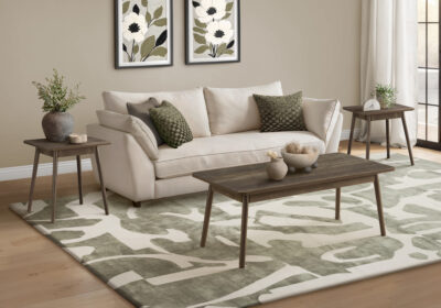 TABLE SET - 3PCS SET / DARK BROWN