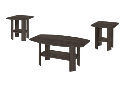 TABLE SET - 3PCS SET / BROWN OAK