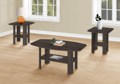 TABLE SET - 3PCS SET / BROWN OAK