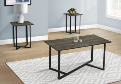 TABLE SET - 3PCS SET / DARK BRONZE / BLACK METAL