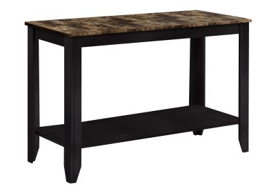 ACCENT TABLE - 44"L / ESPRESSO MARBLE TOP