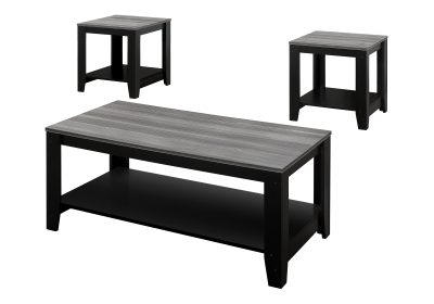 TABLE SET - 3PCS SET / BLACK / GREY TOP