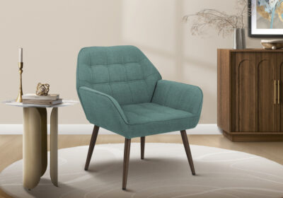 ACCENT CHAIR - 33"H / TURQUOISE FABRIC