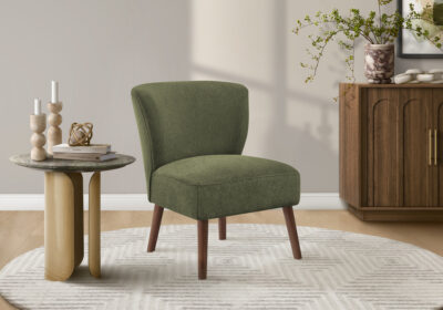 ACCENT CHAIR - 33"H / GREEN FABRIC