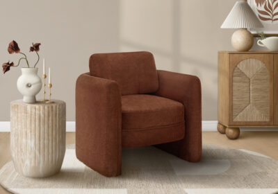 ACCENT CHAIR - 32"H / TERRACOTA FABRIC