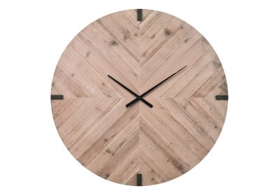 CLOCKS - 30"DIA / WALL CLOCK / BROWN WITH LED LIGHT
