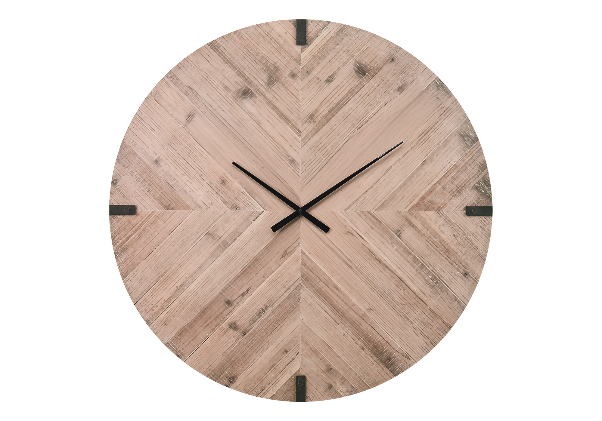 CLOCKS - 30"DIA / WALL CLOCK / BROWN WITH LED LIGHT - Image 2