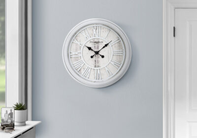 CLOCKS - 20"DIA / WALL CLOCK / GREY