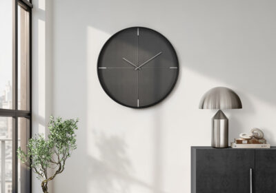 CLOCKS - 20"DIA / WALL CLOCK / BLACK