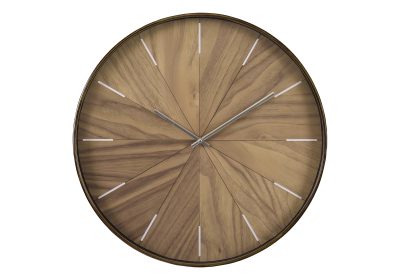 CLOCKS - 20"DIA / WALL CLOCK / BROWN