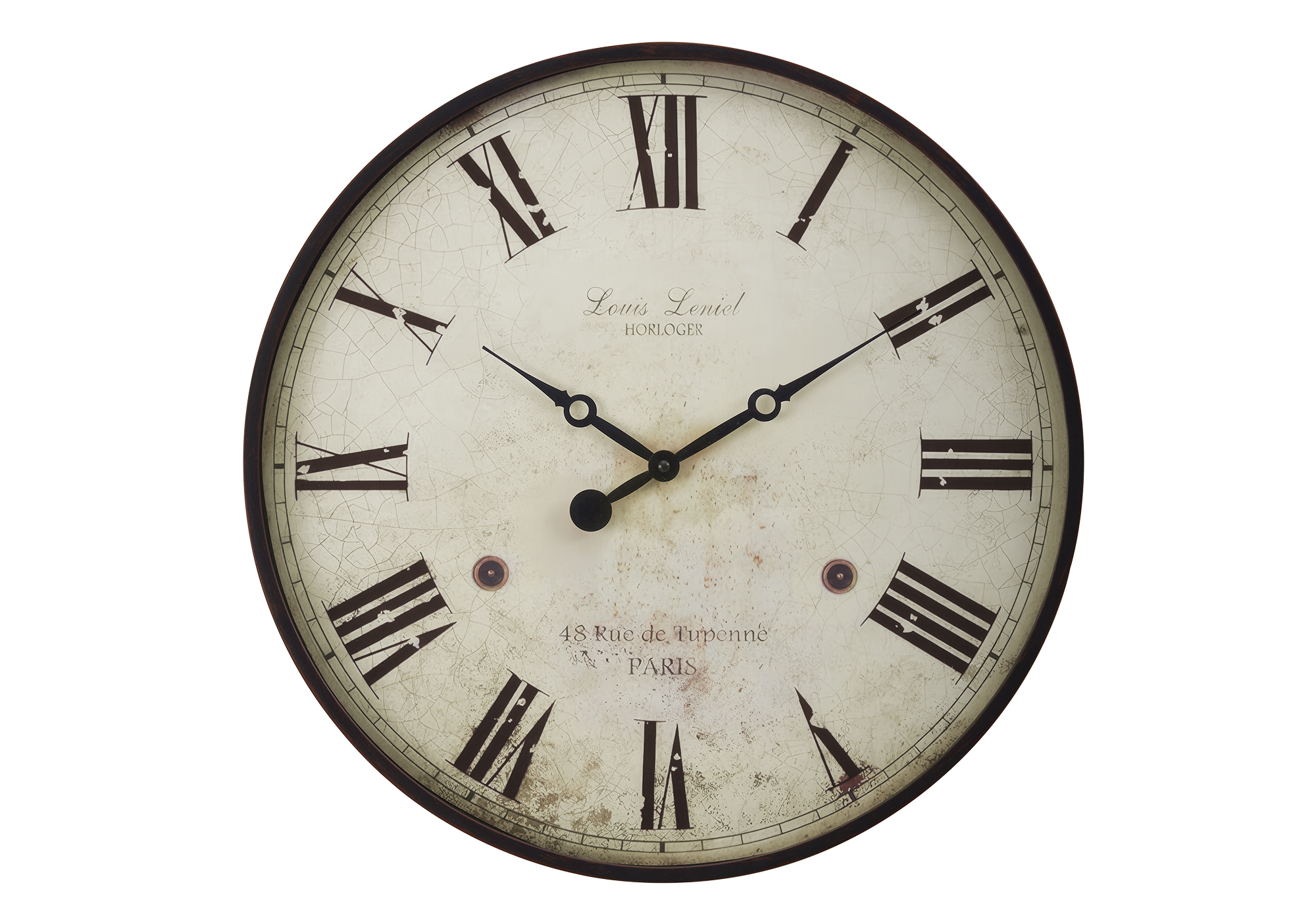 CLOCKS - 20"DIA / WALL CLOCK / ANTIQUE BROWN - Image 2