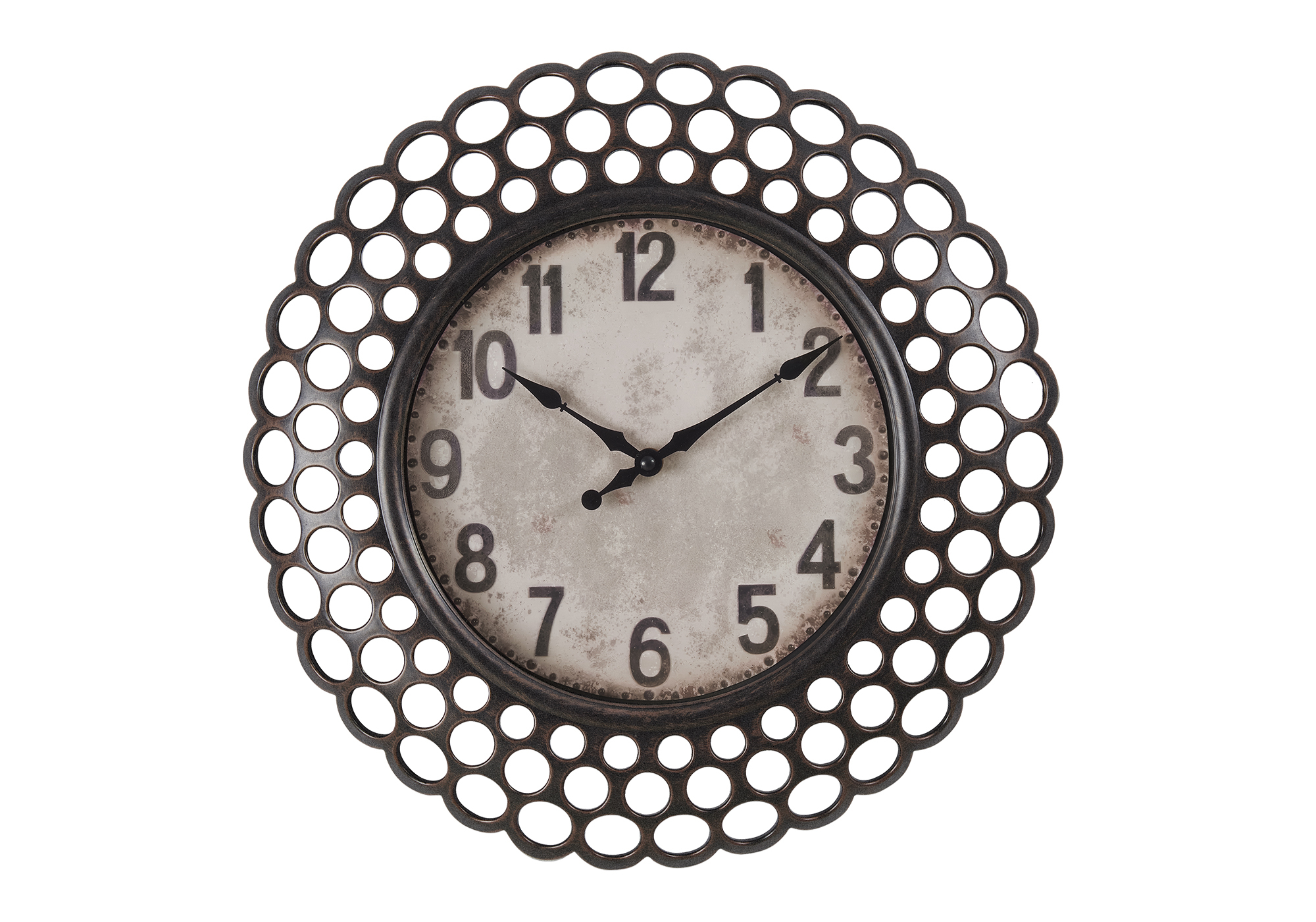 CLOCKS - 16"DIA / WALL CLOCK / DARK BROWN - Image 2