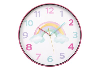 CLOCKS - 18"DIA / WALL CLOCK / MULTI-COLOR FOR KIDS