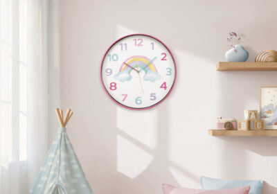 CLOCKS - 18"DIA / WALL CLOCK / MULTI-COLOR FOR KIDS