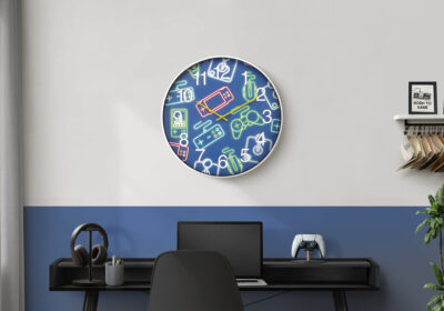 CLOCKS - 18"DIA / WALL CLOCK / MULTI-COLOR FOR KIDS